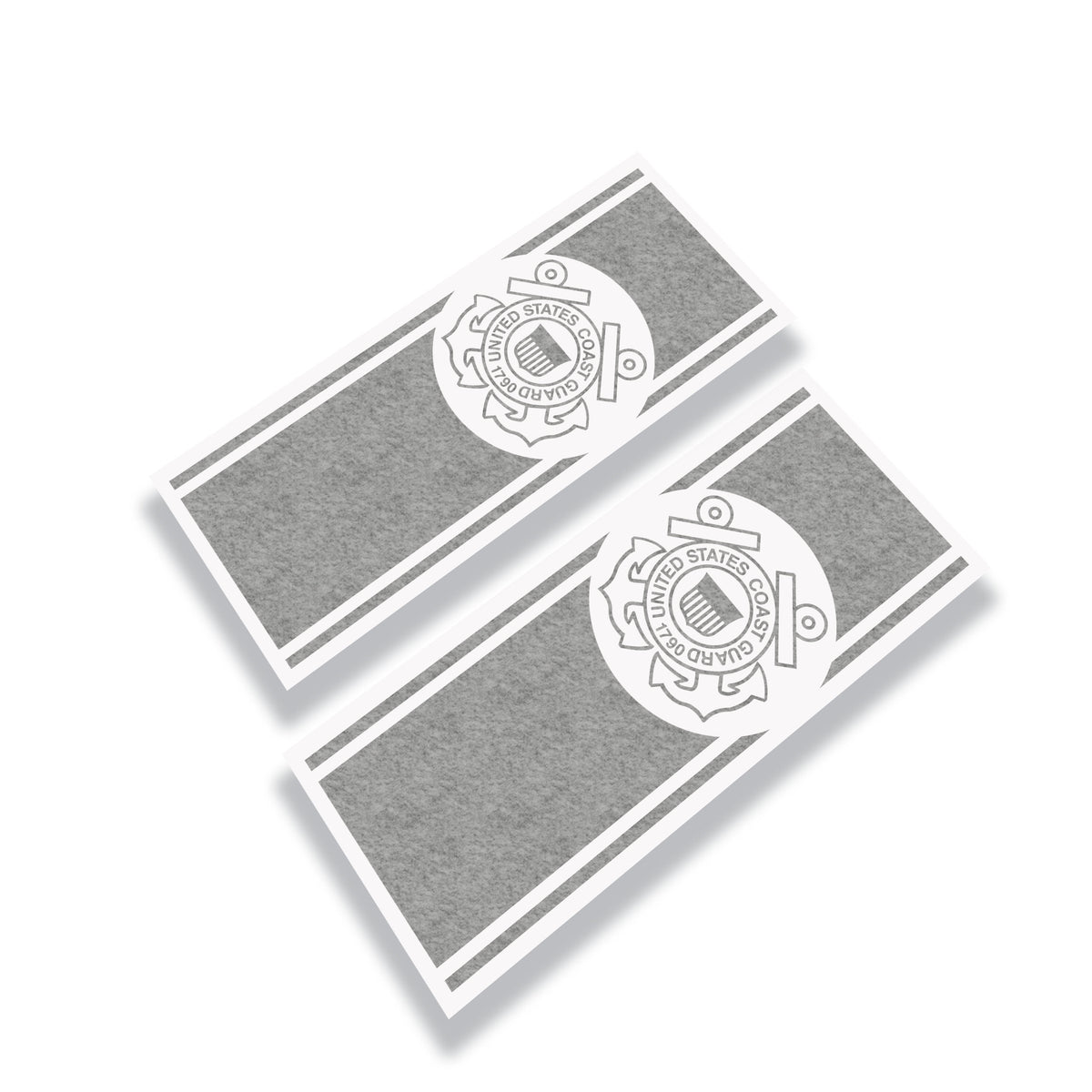 US Coast Guard Anchors Bedside Stripe Graphic Decal Set - Fits Jeep Gladiator JT 2018+