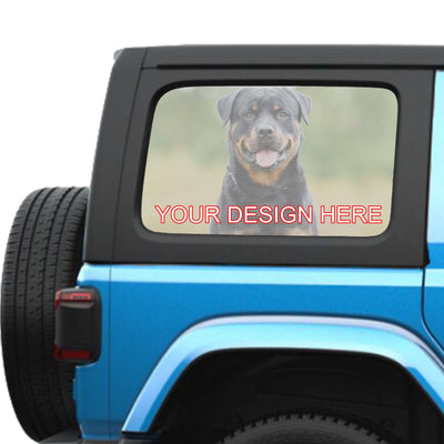 Design Your Own Custom Personalized Perforated See-Thru Window Decal Set for Jeep Wrangler 2007 - 2024+