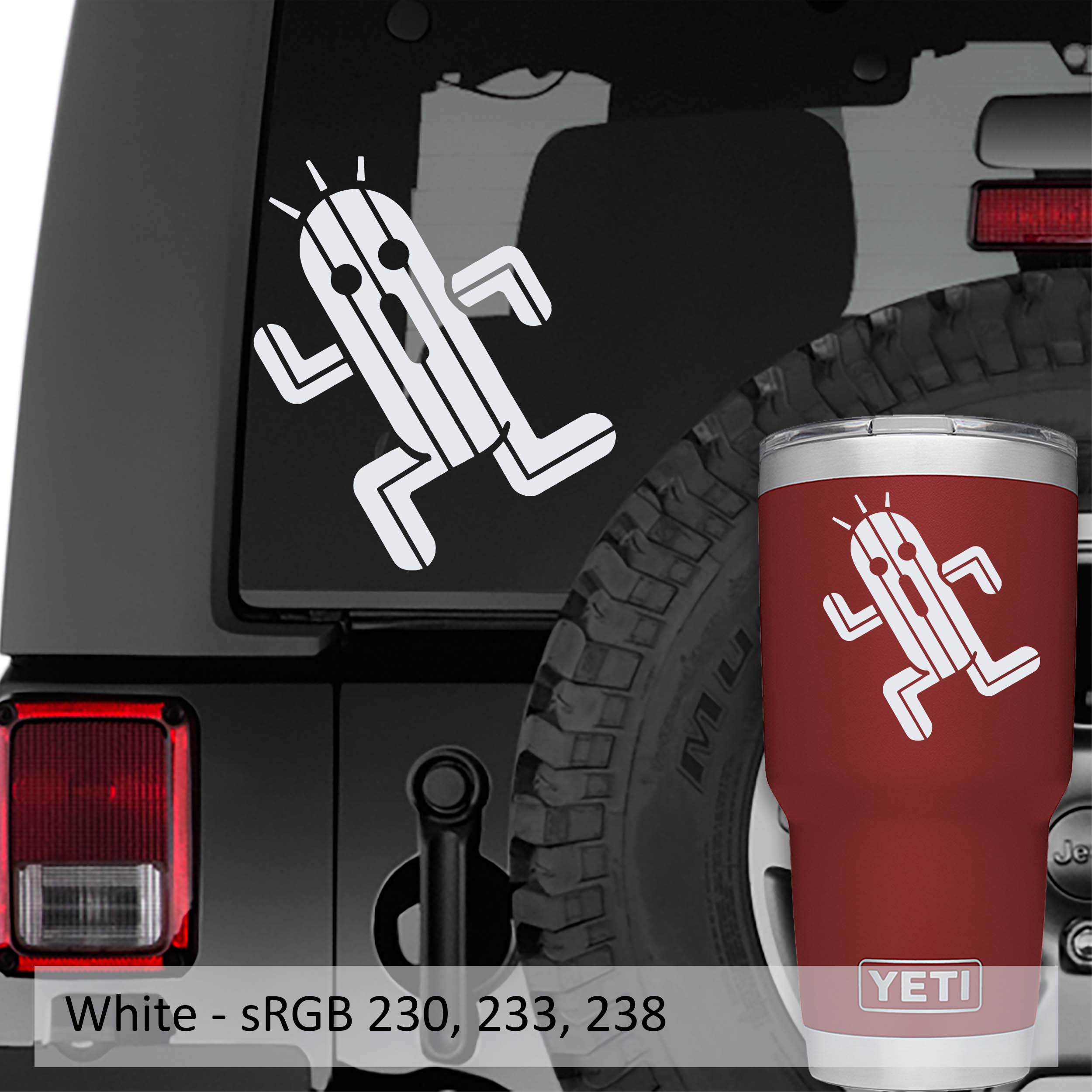 The Cactuar Anime Window Vinyl Decal