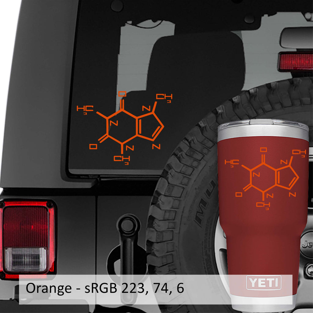 Caffeine Molecule Vinyl Decal Sticker