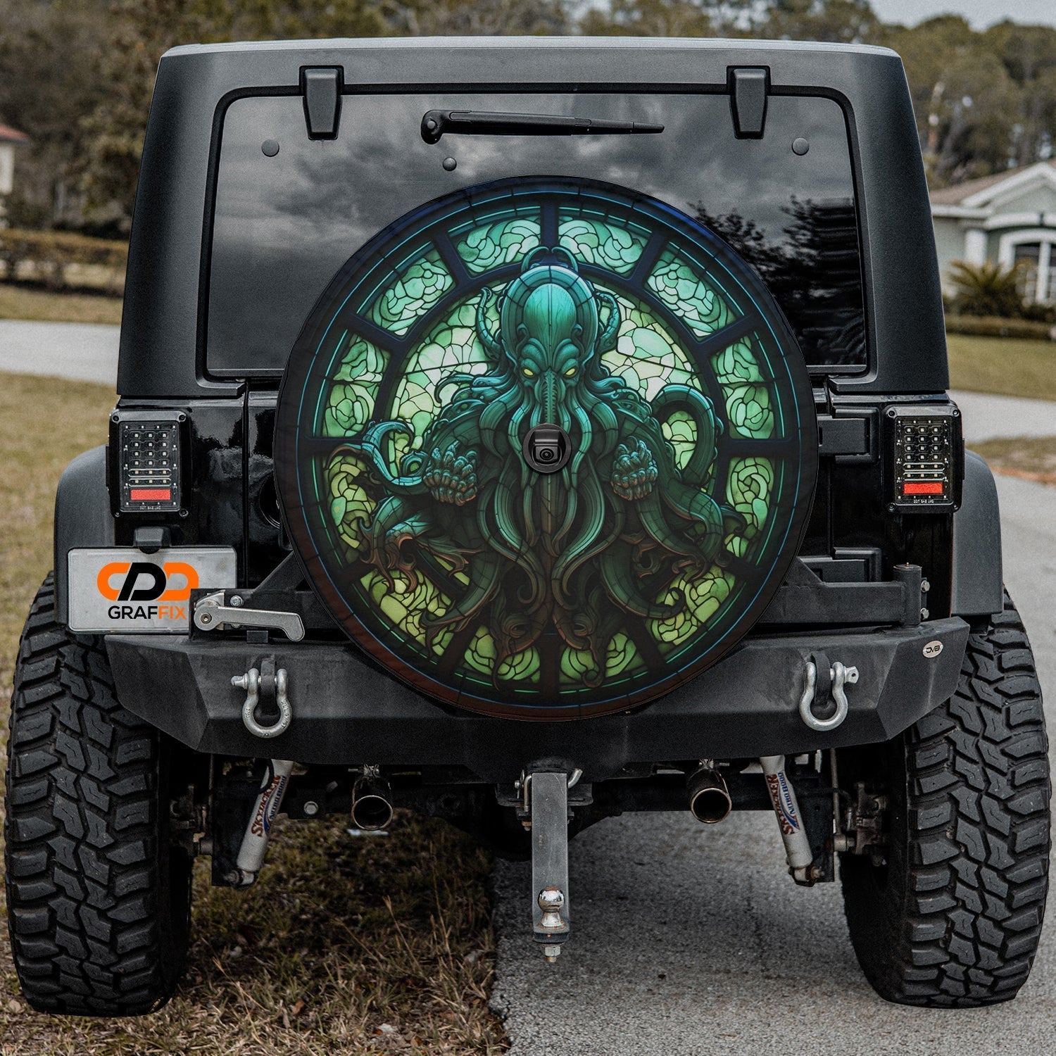 Cthulhu Rising Spare Tire Cover | Jeep Decal Store