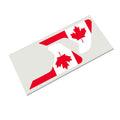 Canada flag fender vent decal with red maple leaf shown on Jeep Wrangler JL Gladiator JT