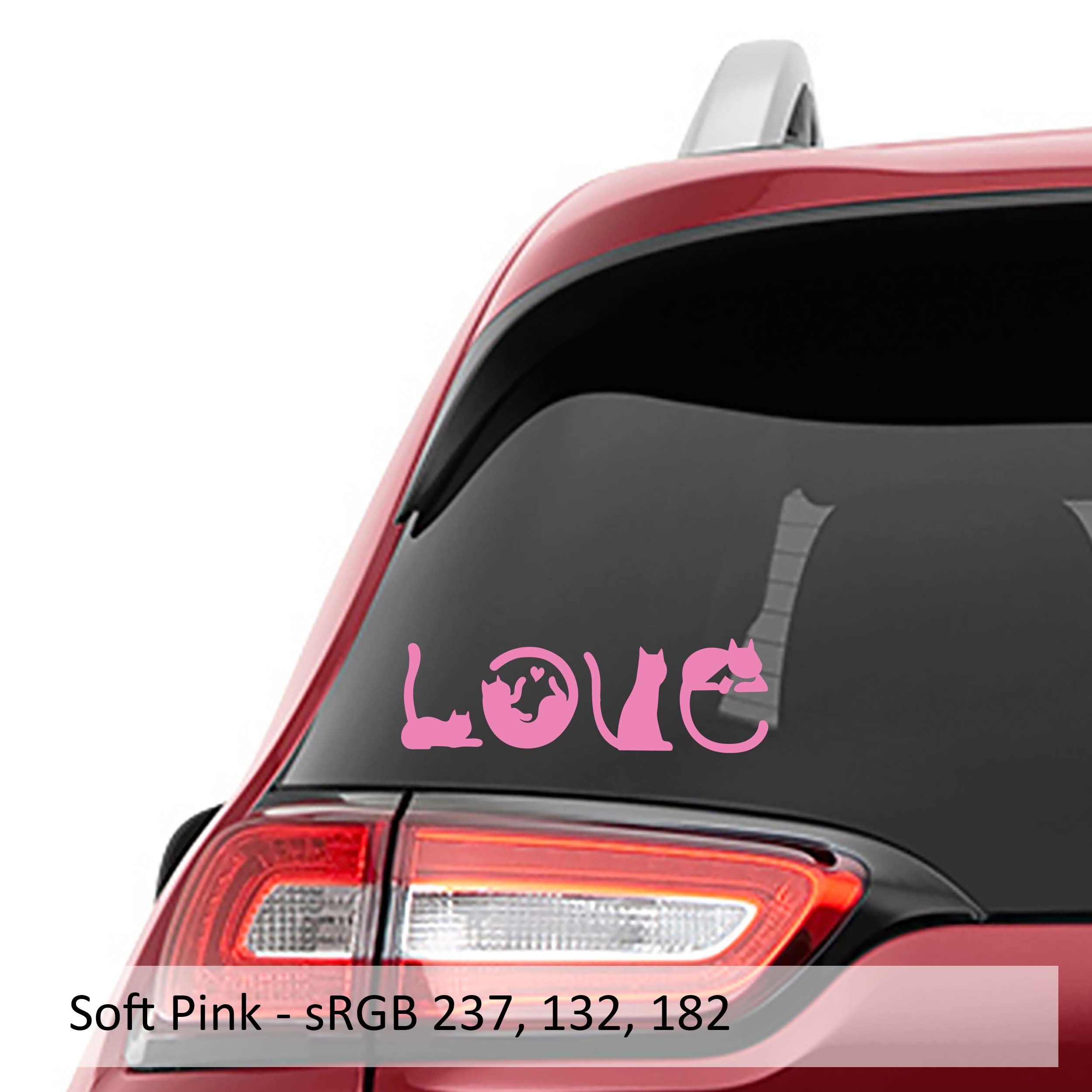Love Cats - Cats Spell Out Love Vinyl Decal