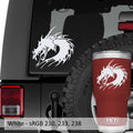 Celtic Dragon Head Vinyl Decal