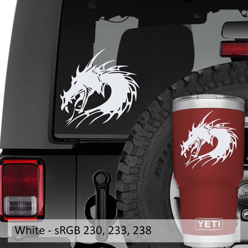 Celtic Dragon Head Vinyl Decal