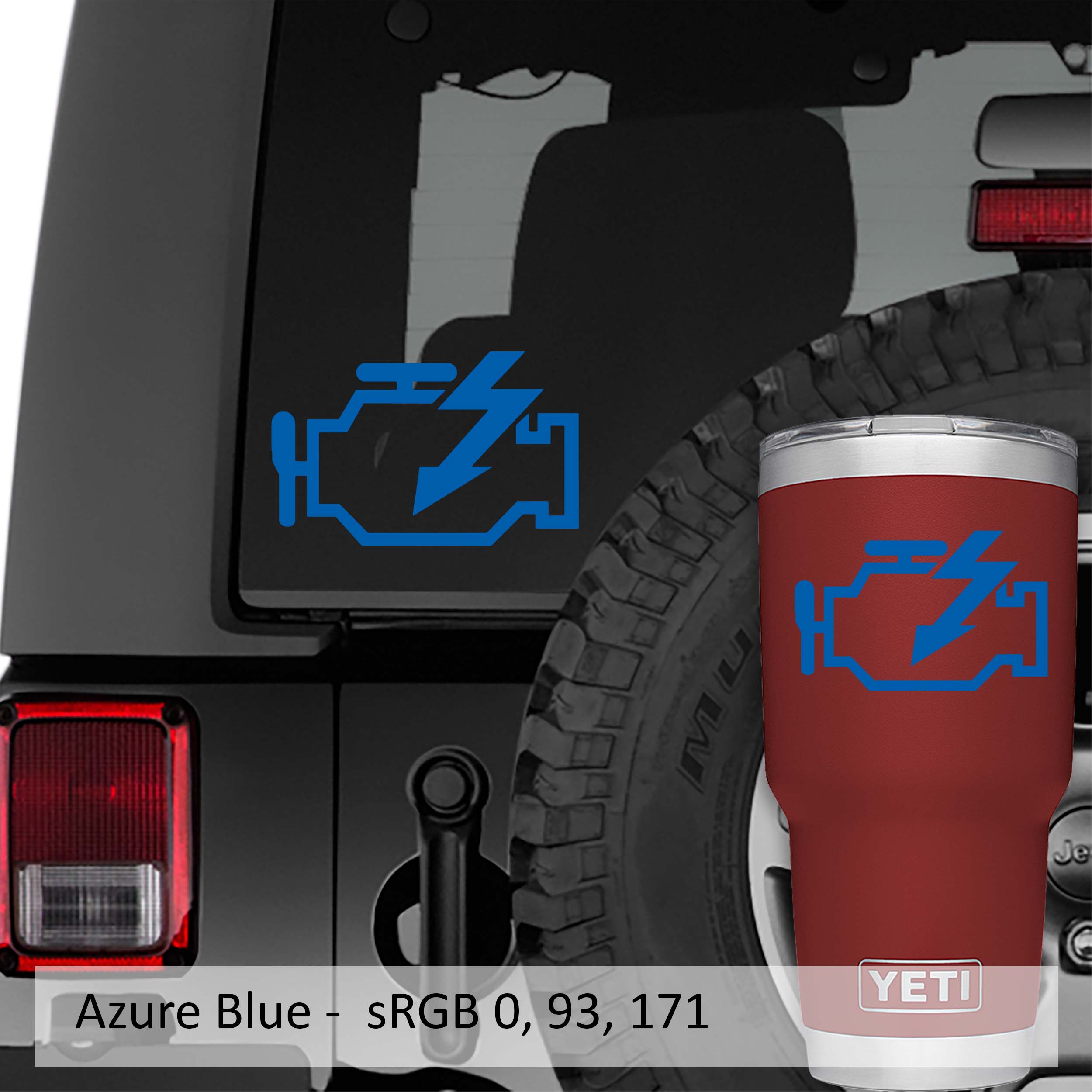 Check Engine Light Vinyl Decal