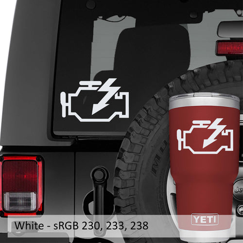 Check Engine Light Vinyl Decal
