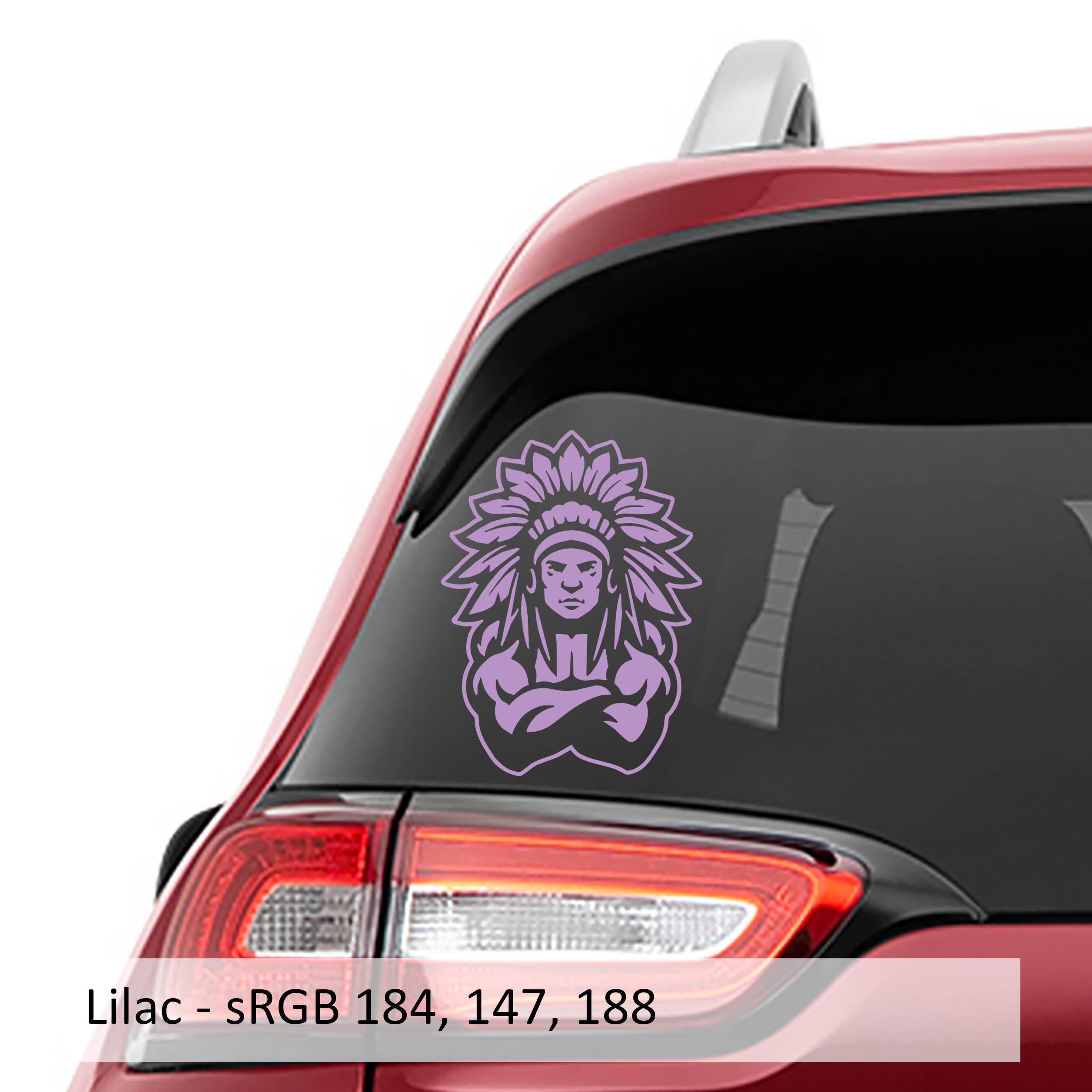 Native American Indian Chieftain Feather Head Dress Vinyl Decal Sticker