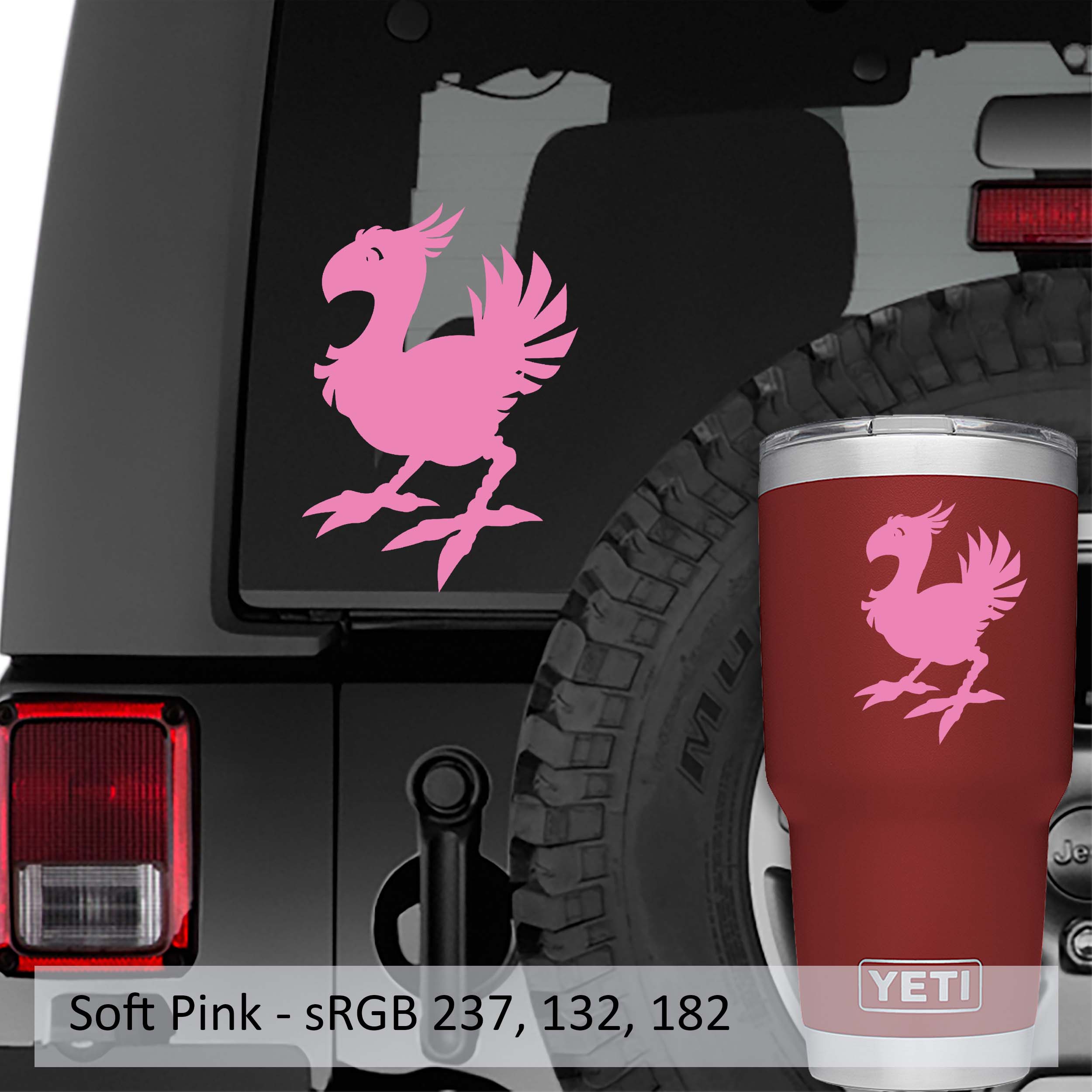 FFXIV Chocobo Vinyl Decal | Jeep Decal Store