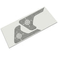 Black nautical compass fender vent decal graphic mockup shown on a Jeep billet vent panel