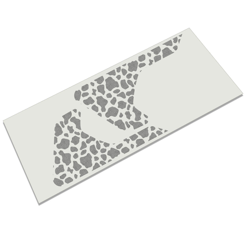 Black cow print fender vent die-cut decal shapes layout for Jeep Wrangler JL Gladiator JT