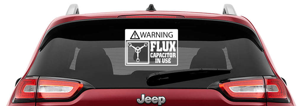 Warning Flux Capacitor In Use Vinyl Decal