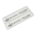 Pair of Earl Grey Edition fender vinyl decals with teacup and steam icon shown flat on white backing paper