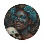 La Reina Dorada Ebony Day of the Dead Queen Spare Tire Cover