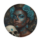 La Reina Dorada Ebony Day of the Dead Queen Spare Tire Cover