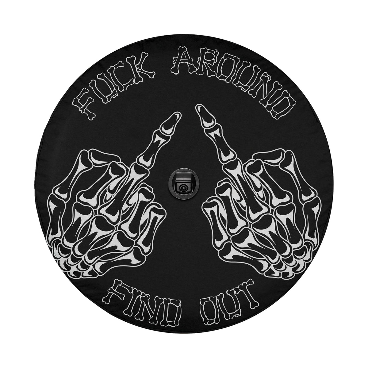 FAFO skeleton tire cover design detail
