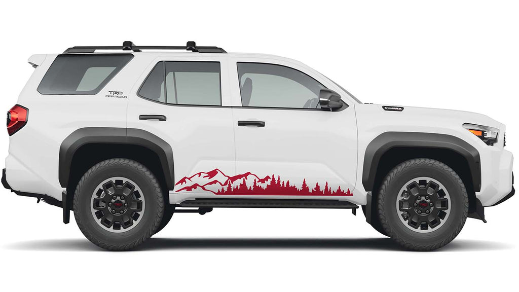Mountain Forest 2Pcs Rocker Vinyl Transfer Decal Fits Toyota Gen 6 4Runner 2025 and Newer Models
