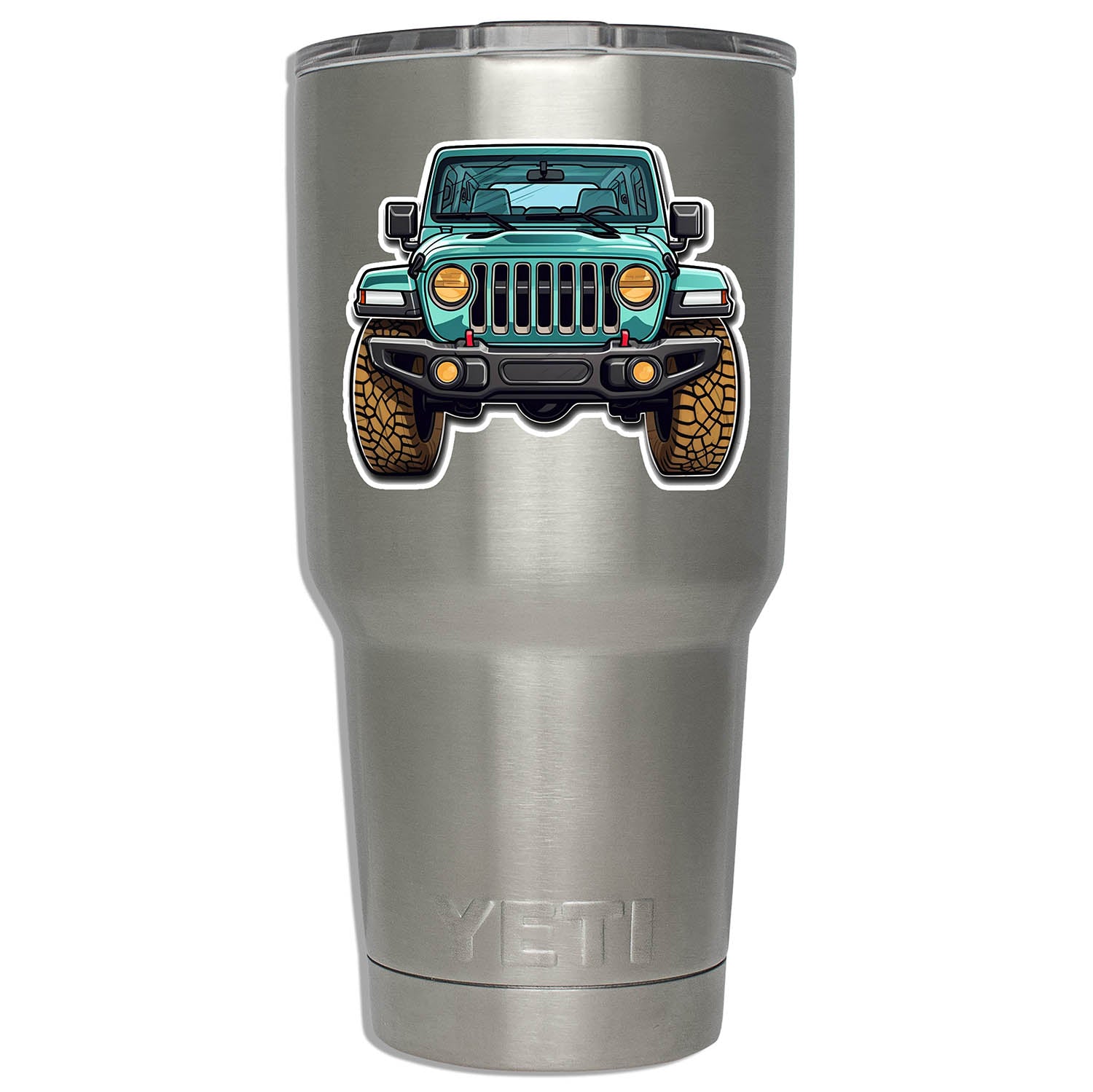Front Bikini Blue Rubicon Vinyl Sticker