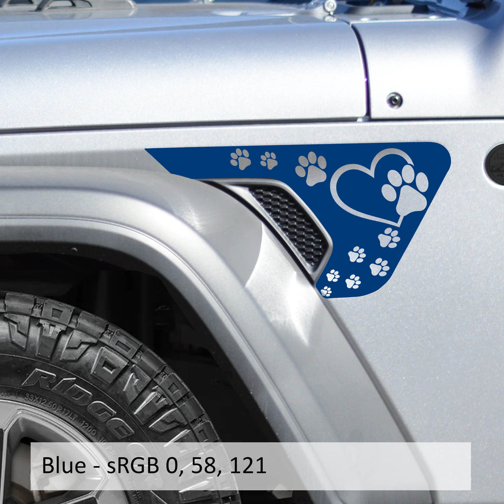 Fur Baby Love Vent Vinyl Decal - Fits Jeep Wrangler JL/Jeep Gladiator JT 2018 - 2023