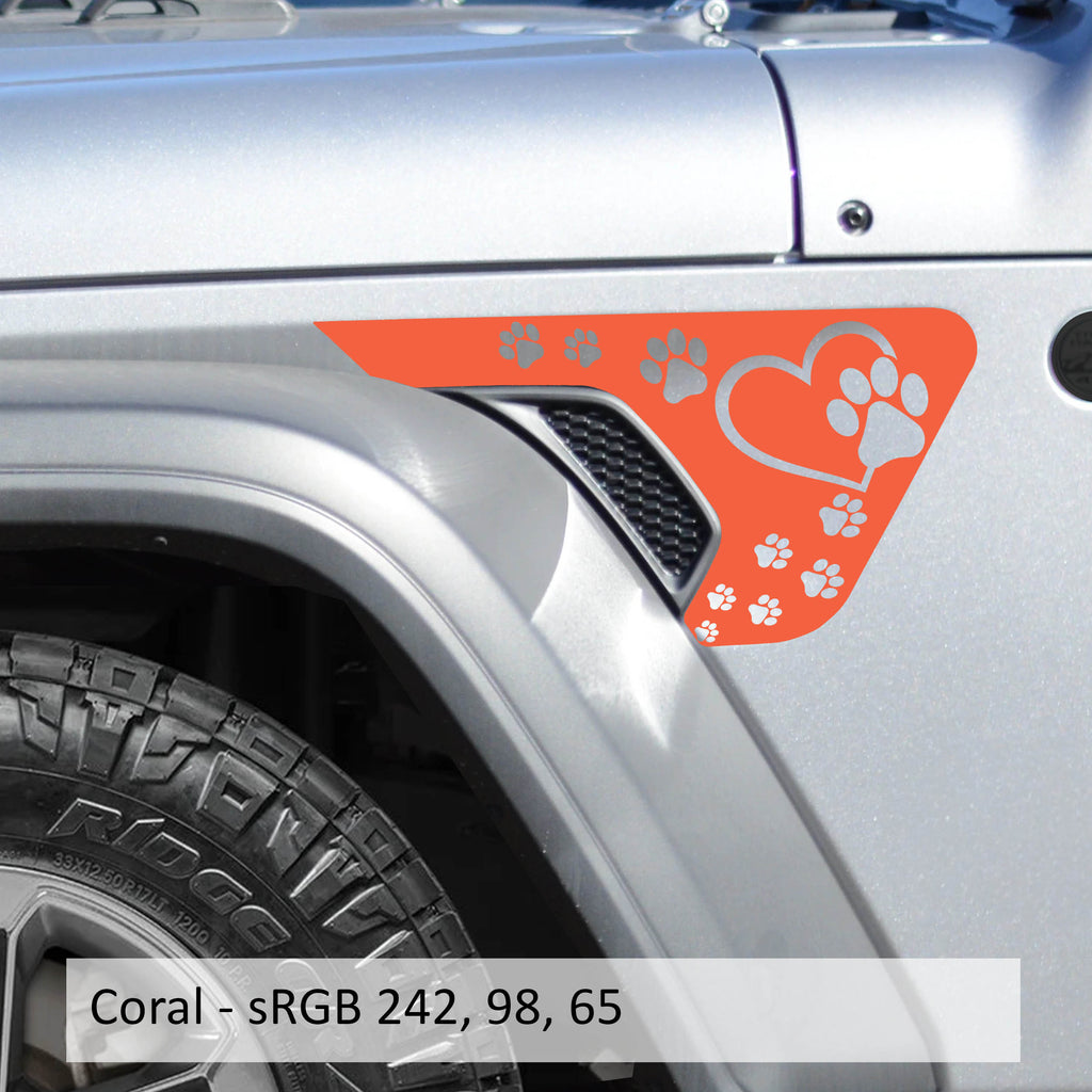 Fur Baby Love Vent Vinyl Decal - Fits Jeep Wrangler JL/Jeep Gladiator JT 2018 - 2023