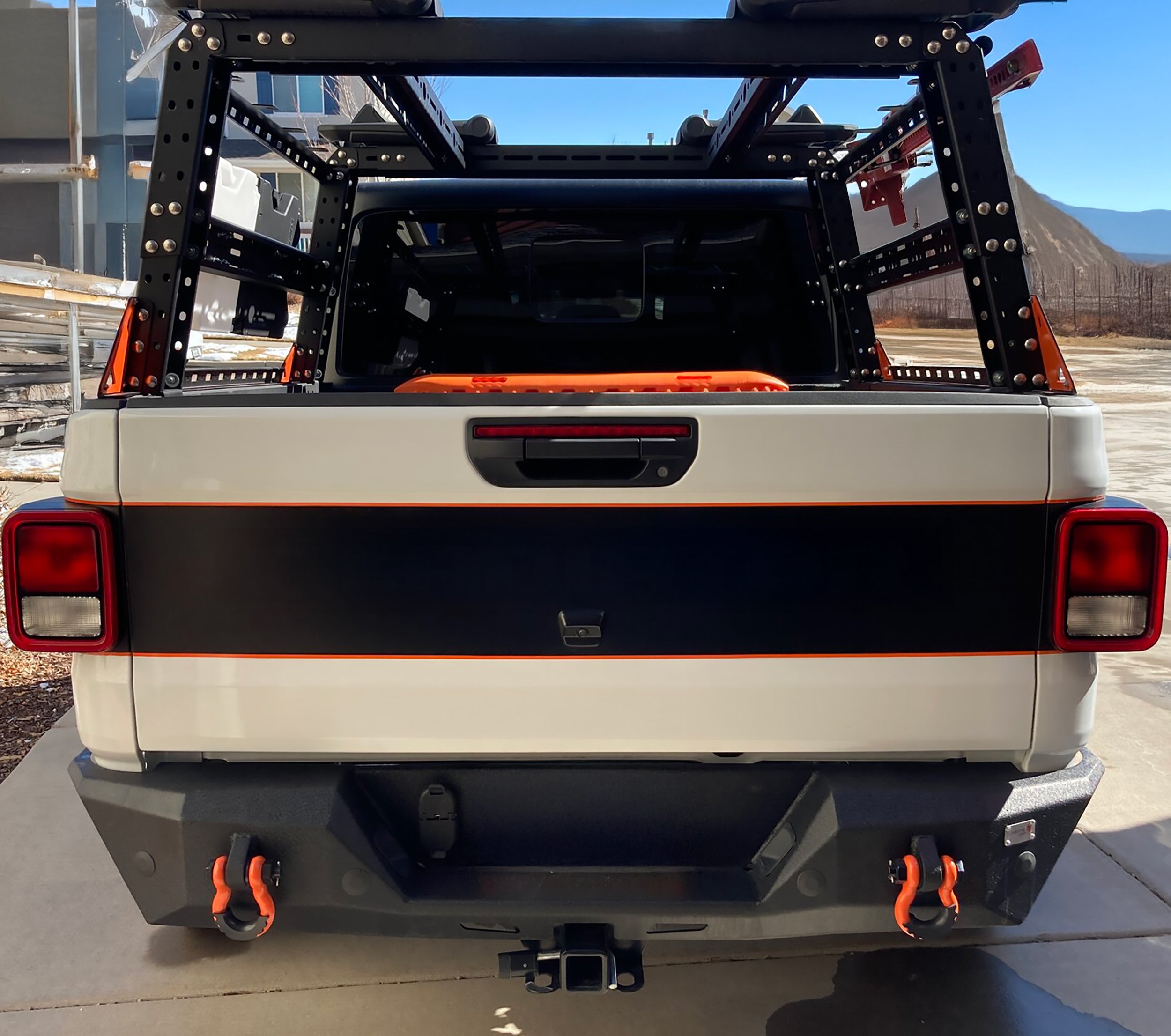 JT Tailgate Bordered Blackout Decal | Jeep Decal Store