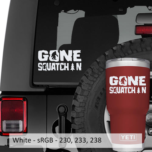 Bigfoot Gone Squatchin Vinyl Decal
