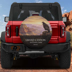 Grand Canyon National Park spare tire cover mounted on a Ford Bronco tailgate