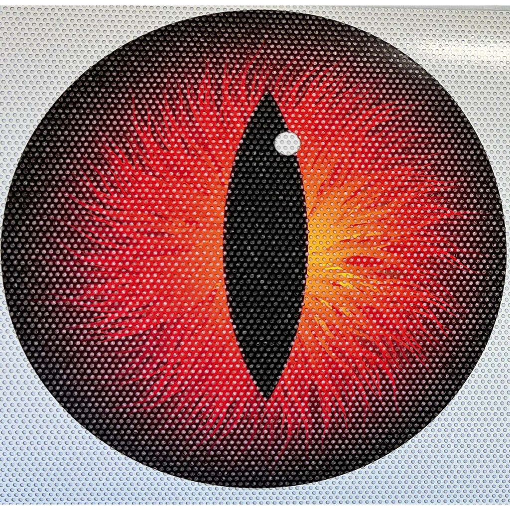 Eyeball Round Headlight Overlay Graphics Kit Vinyl Decal Cover 2 Piece Set