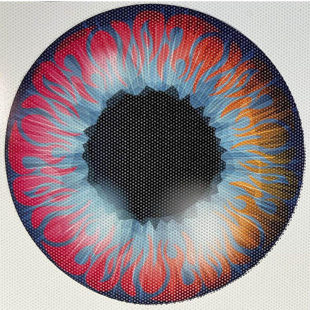 Eyeball Round Headlight Overlay Graphics Kit Vinyl Decal Cover 2 Piece Set