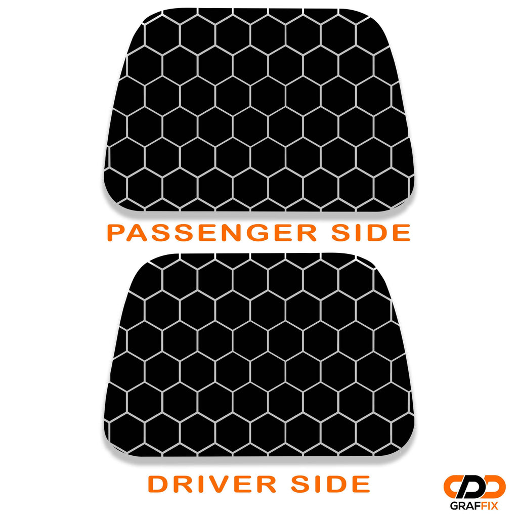Honeycomb Hexagon Window Decal Set - Fits Jeep Wrangler TJ Hardtop 1997 - 2006