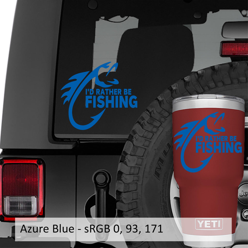 I'd Rather Be fishing Vinyl Decal