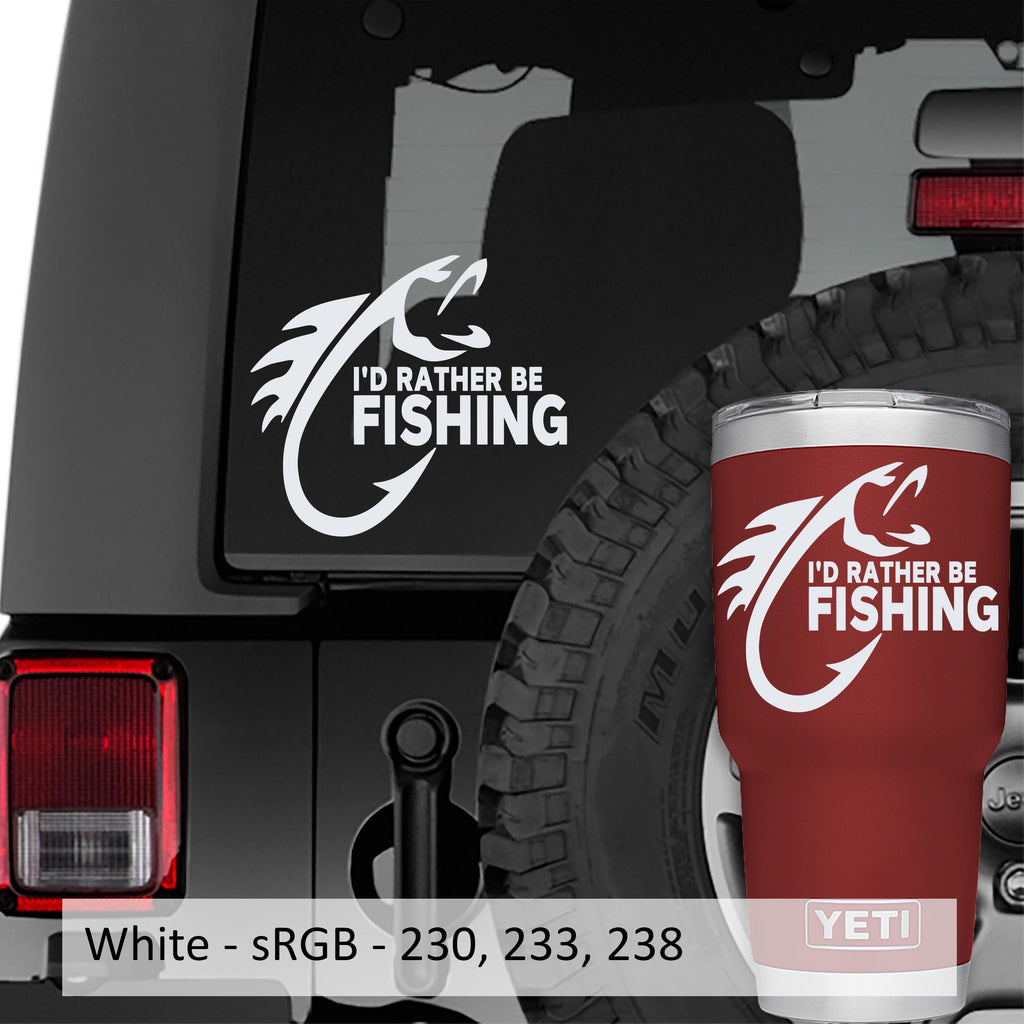 I'd Rather Be fishing Vinyl Decal
