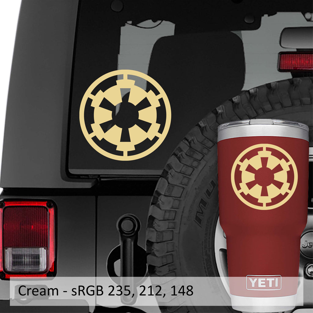 Galactic Empire Imperial Signet Cog Logo Vinyl Decal