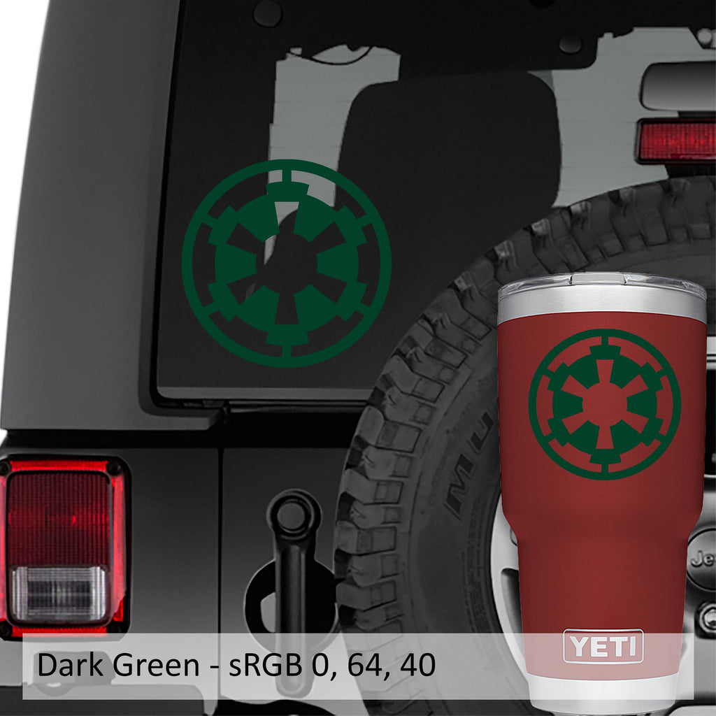 Galactic Empire Imperial Signet Cog Logo Vinyl Decal