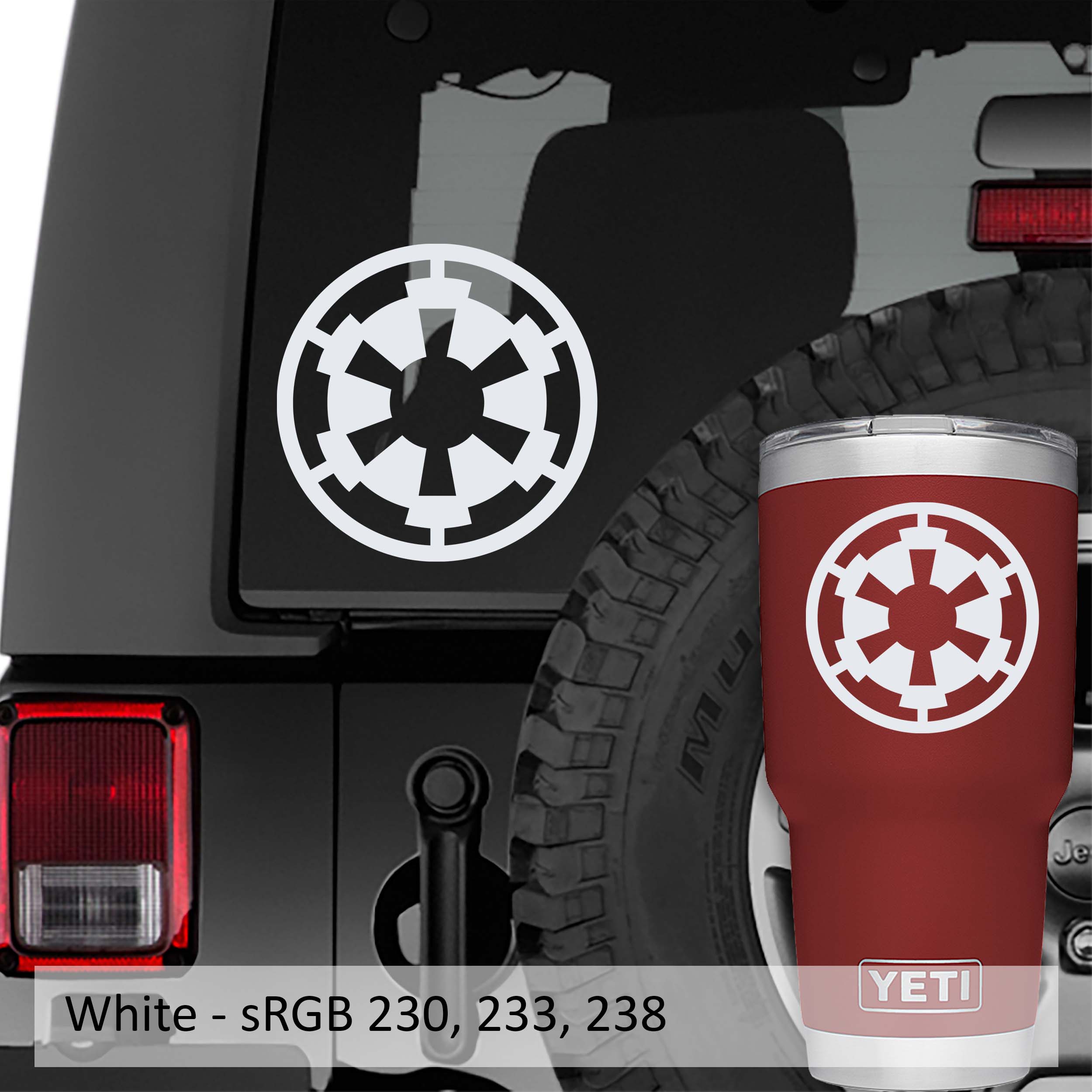 Galactic Empire Imperial Signet Cog Logo Vinyl Decal