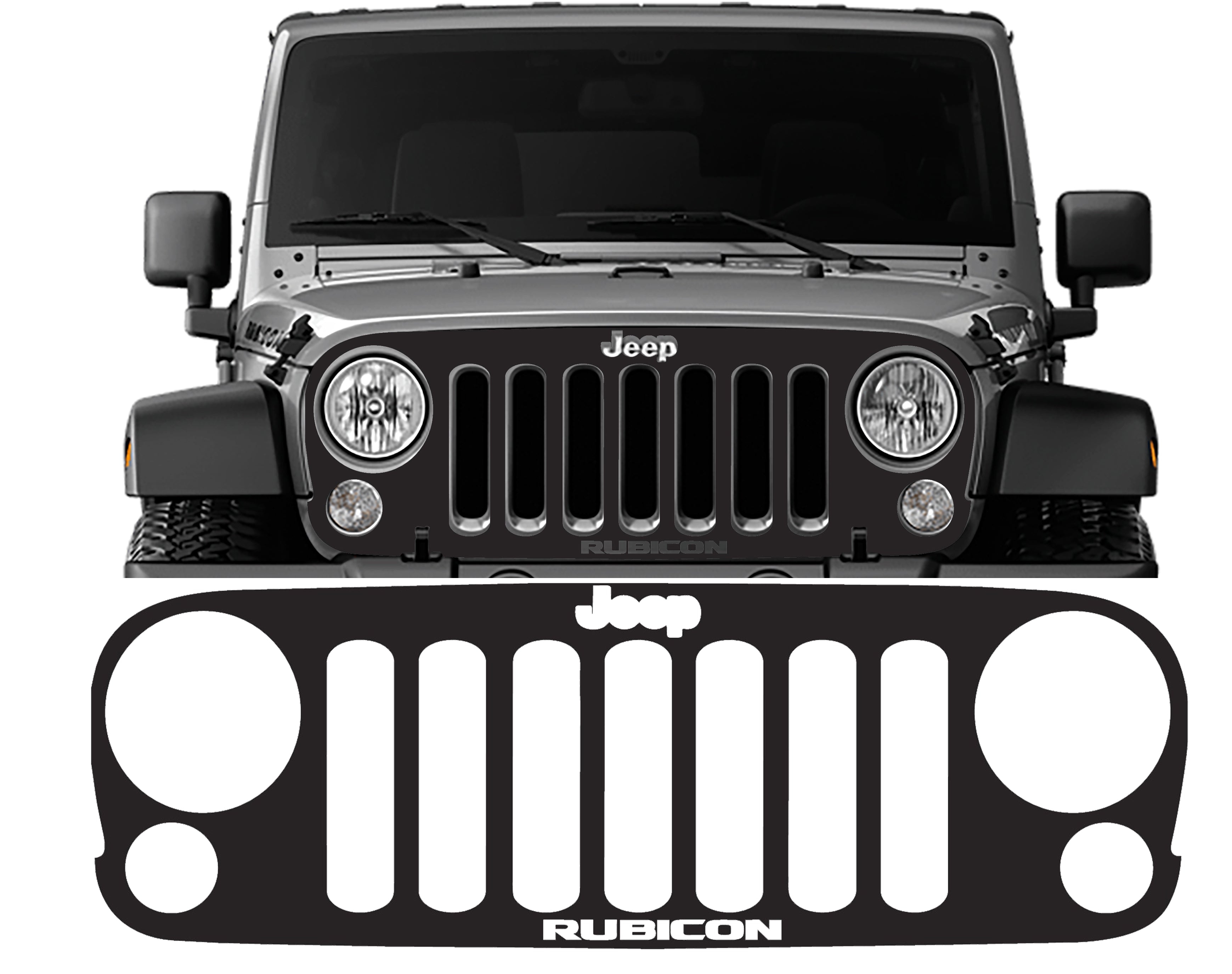 JK/JKU 07 - 18 Grille Vinyl Decal Overlay