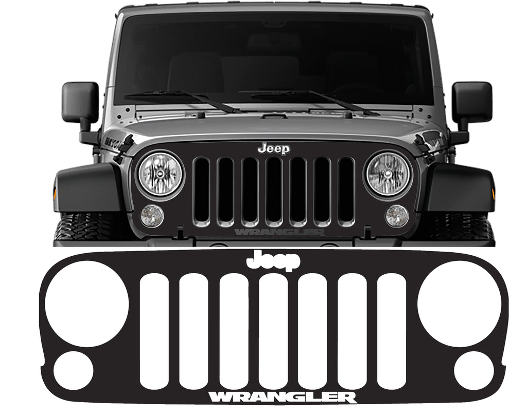 JK/JKU 07 - 18 Grille Vinyl Decal Overlay