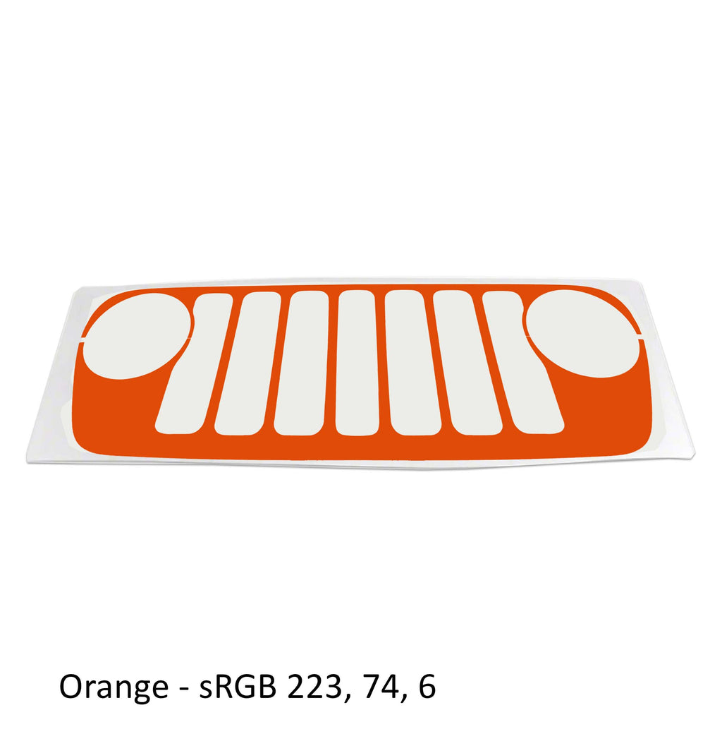 Grille Skin Vinyl Graphic for JL Wranglers & JT Gladiators 2018 - 2023
