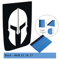 Black Spartan helmet power dome blackout hood decal for 2018 plus Jeep JL JT Rubicon hood scoop