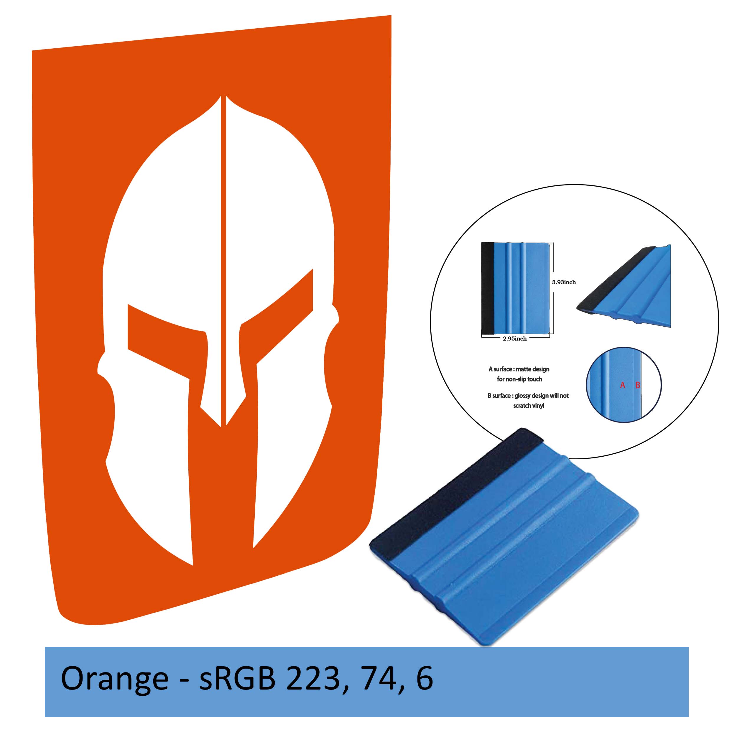Orange Spartan helmet power dome blackout hood decal for 2018 plus Jeep JL JT Rubicon hood scoop