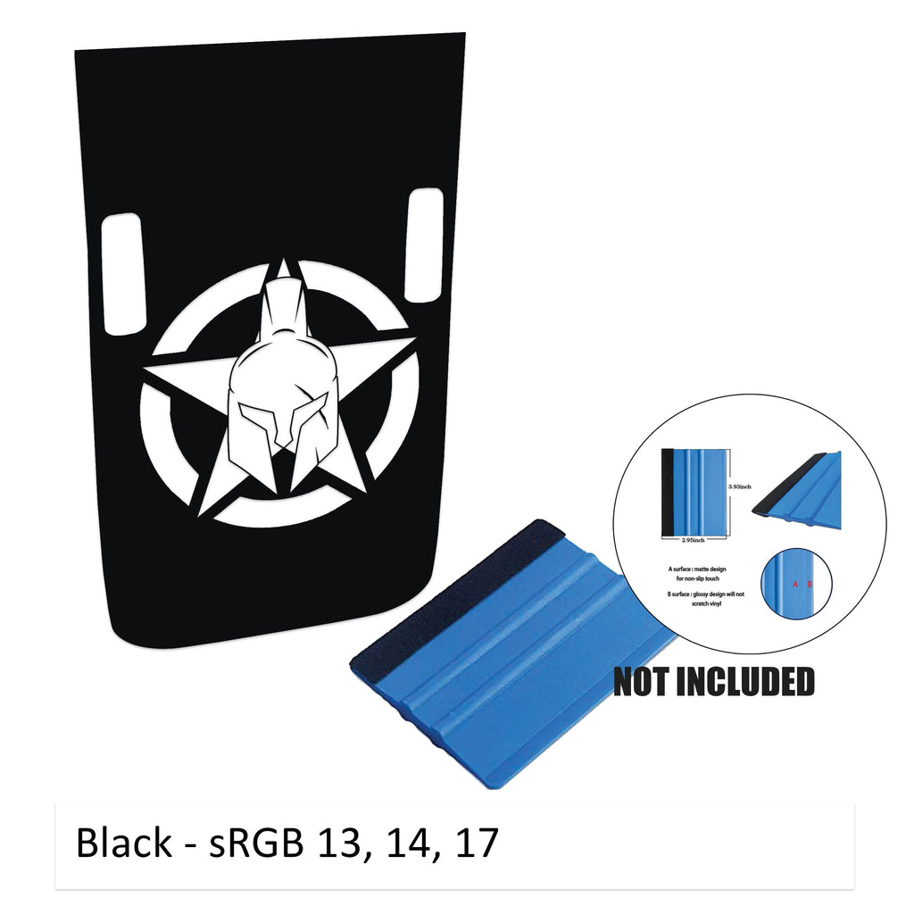 Gladiator Alpha Romeo Star Blackout Hood Vinyl Decal Graphic - Fits 2018+ Jeep Wrangler& Gladiator Rubicon Hoods