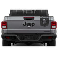 JT Gladiator tailgate pennant vinyl decal preview featuring lettering and a Spartan helmet centered design