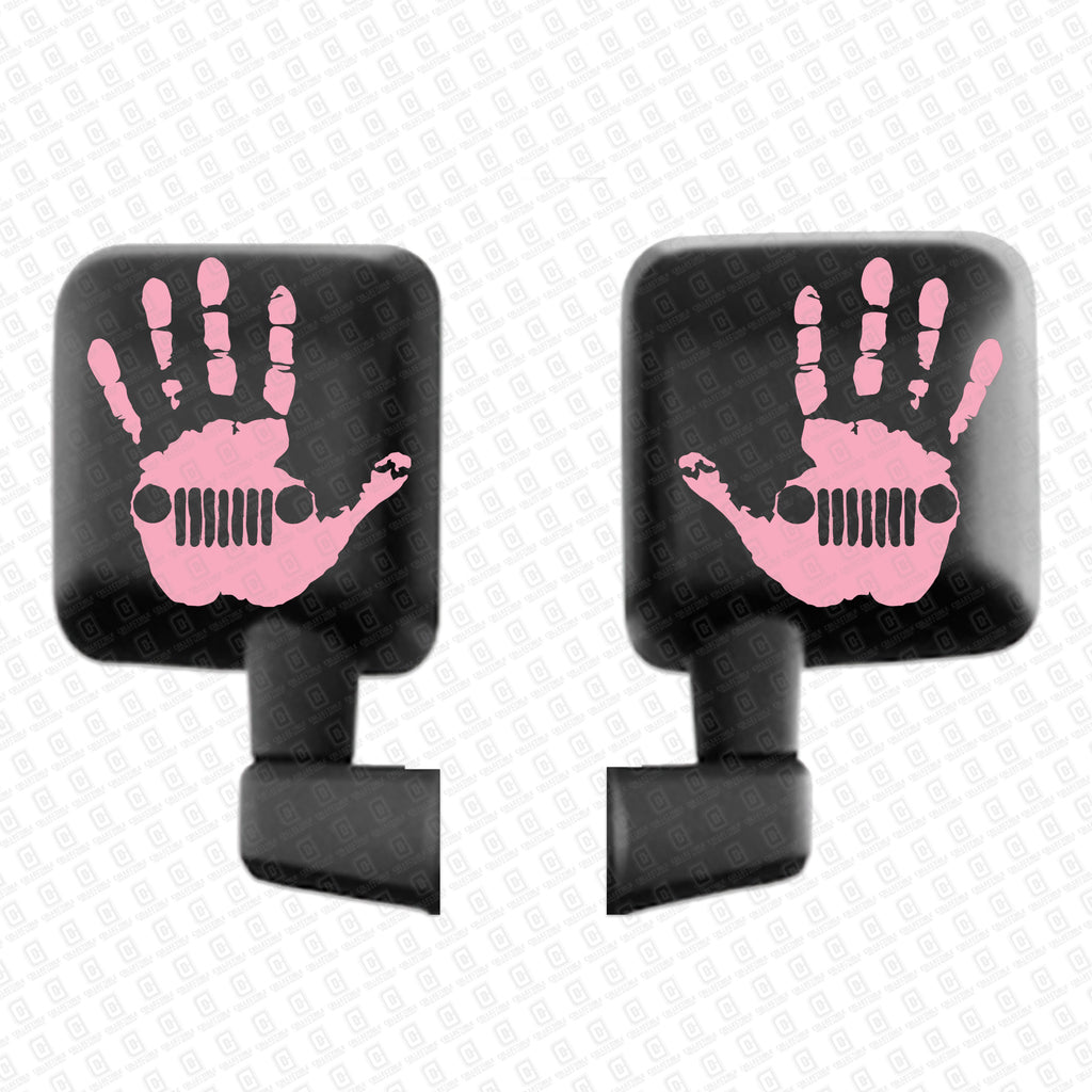 Bubble Gum Pair Jeep Wave Hand Decals