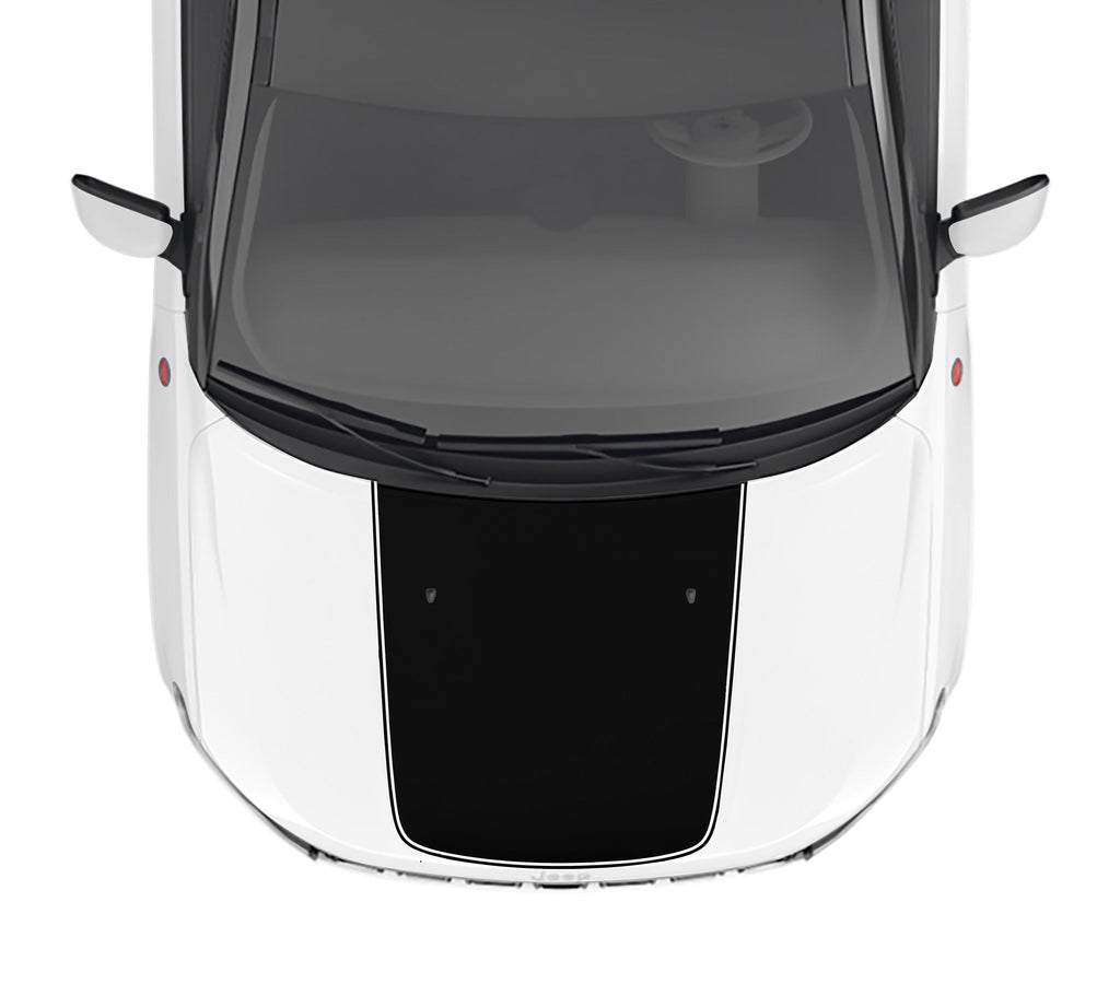 Pinstripe Blackout Hood Vinyl Decal Fits Jeep Compass 2017-2024