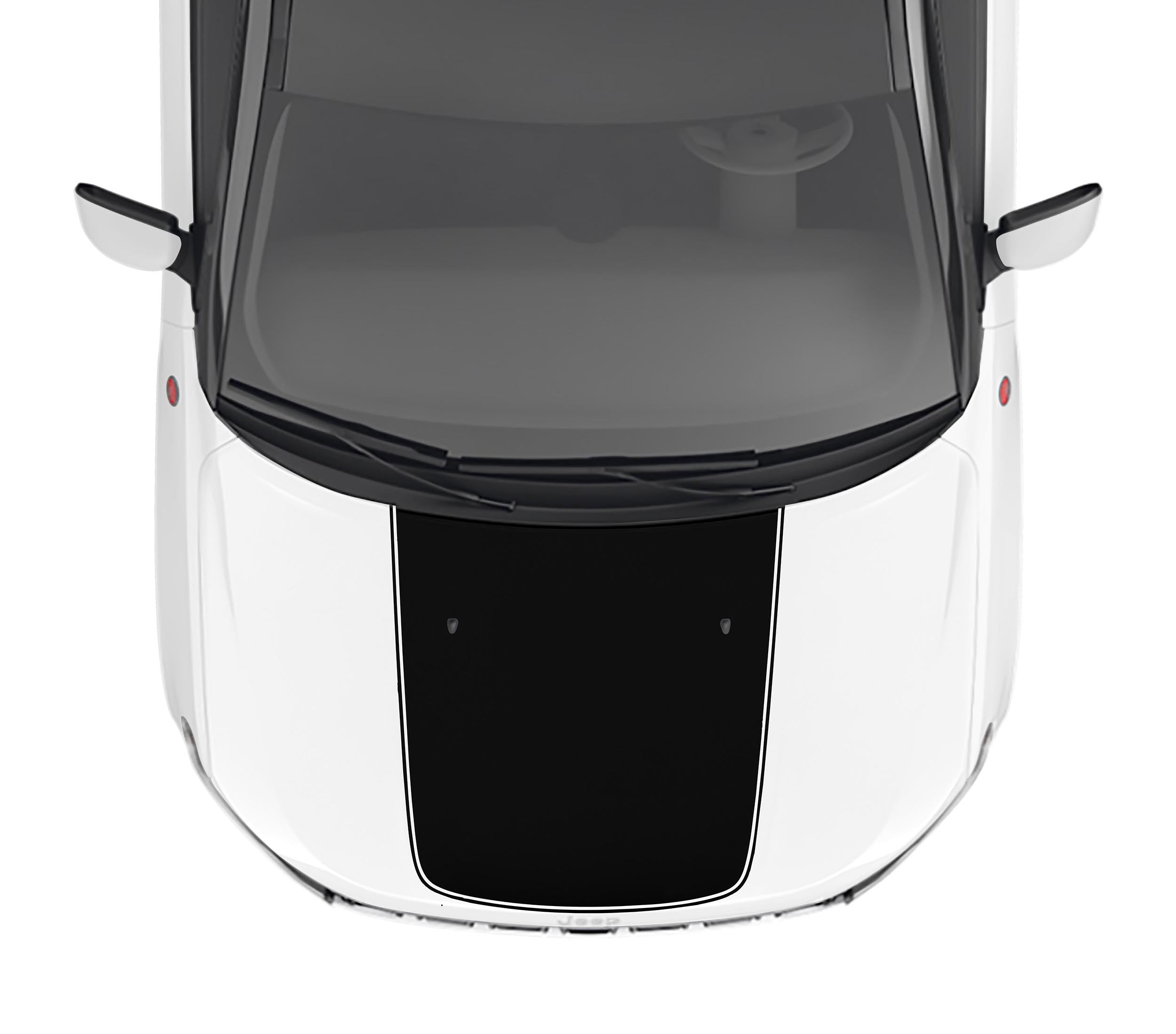 Pinstripe Blackout Hood Vinyl Decal Fits Jeep Compass 2017-2024