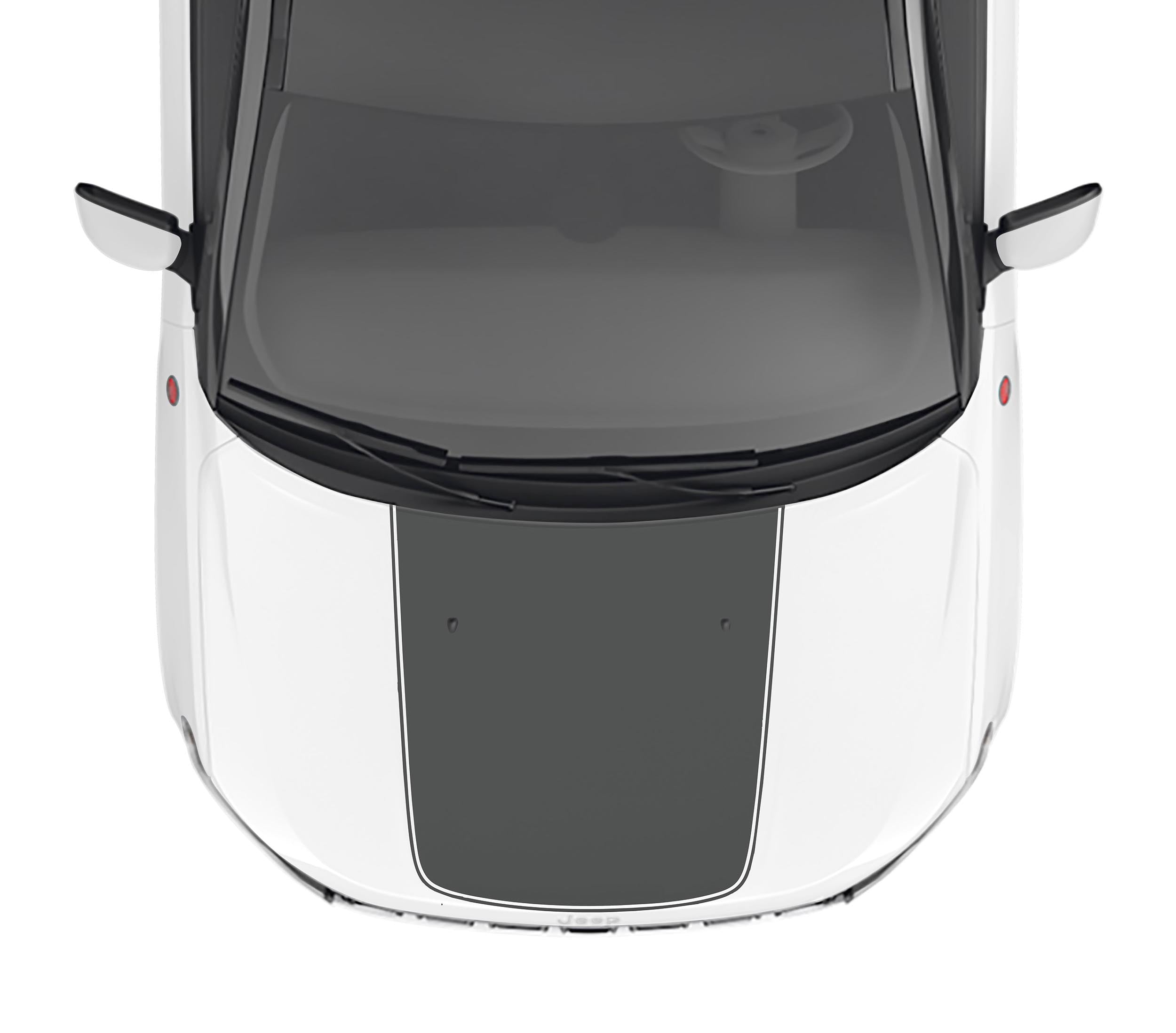 Pinstripe Blackout Hood Vinyl Decal Fits Jeep Compass 2017-2024