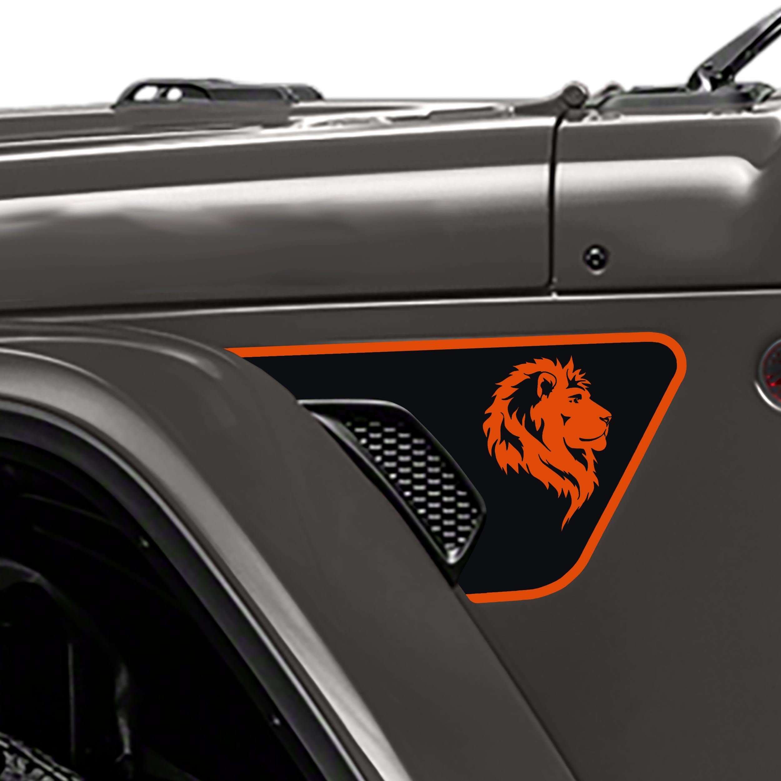 Lion Head 2-Color Fender Vent Decal Set - Fits Wrangler JL/JLU & Gladiator JT