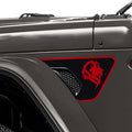 Lion Head 2-Color Fender Vent Decal Set - Fits Wrangler JL/JLU & Gladiator JT