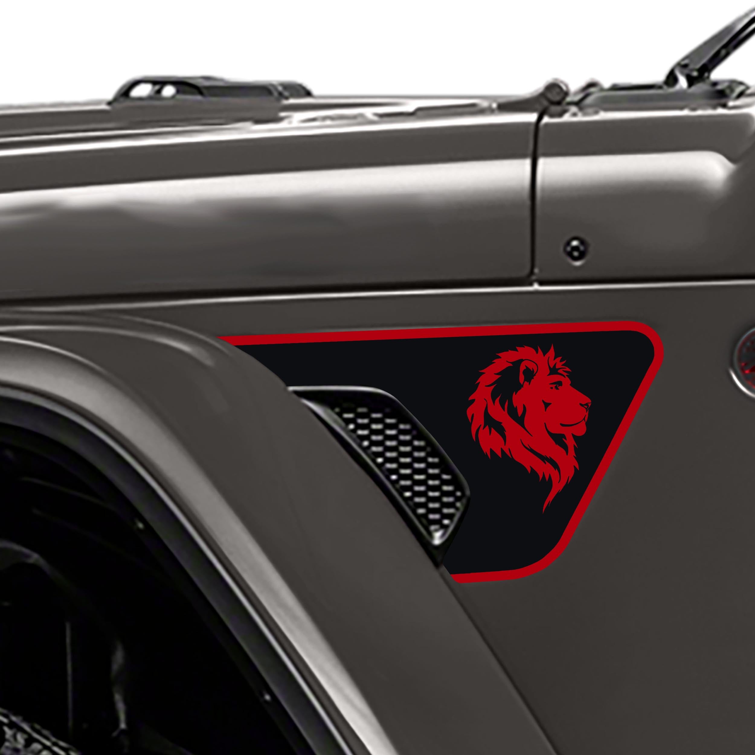 Lion Head 2-Color Fender Vent Decal Set - Fits Wrangler JL/JLU & Gladiator JT