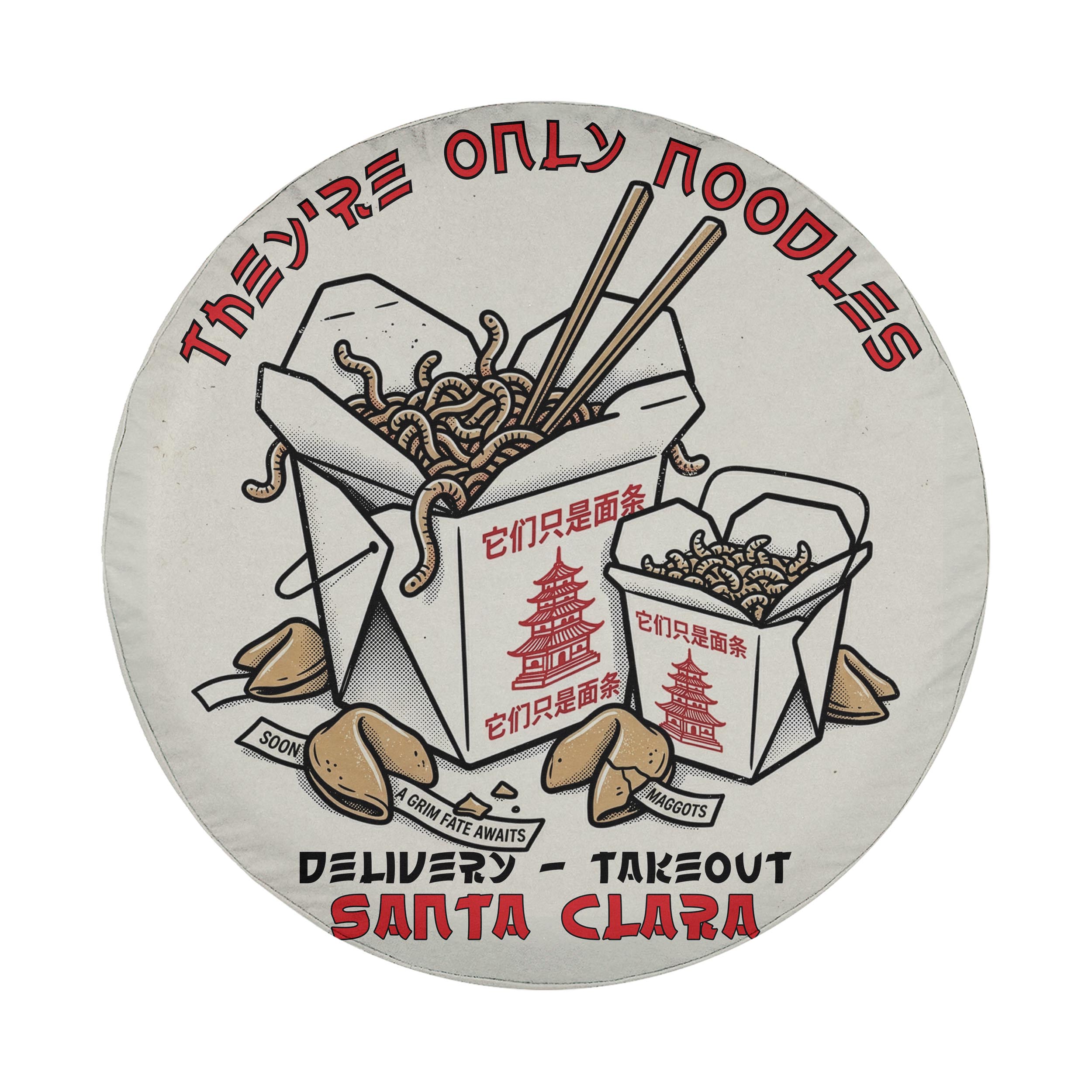They're Just Noodles Santa Clara Delivery Spare Tire Cover